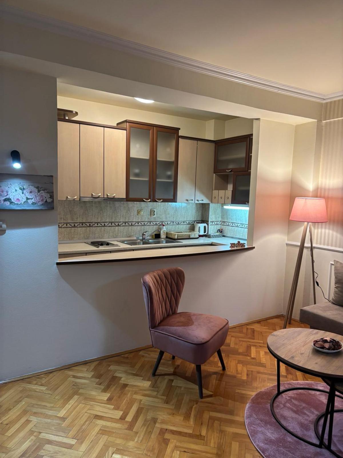 Lovely Square Apartment Purple Velvet Skopje Rum bild